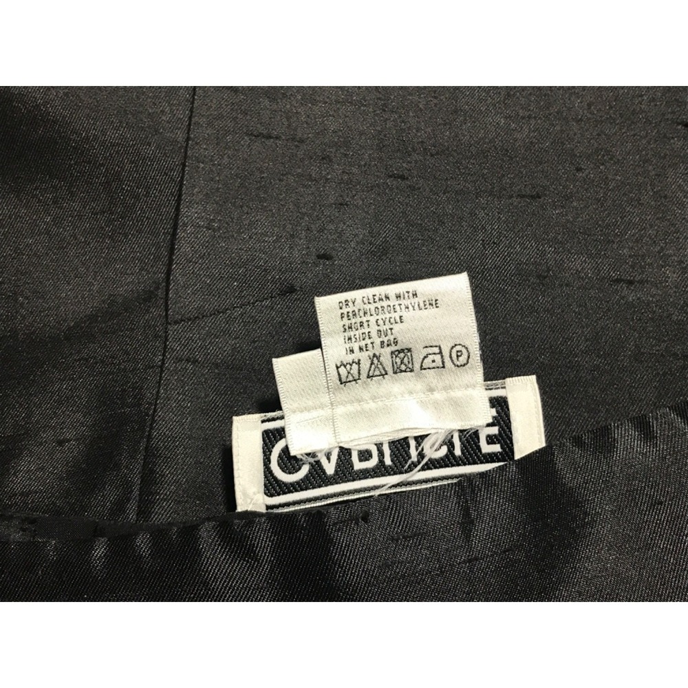 CARLISLE‎ Silk Skirt size 4 Pencil Straight Black Textured lined VTG - Picture 14 of 14